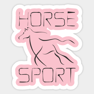 Horse Sport Discreet Drawing Birthday Gift Shirt 5 Sticker